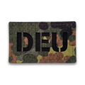 DEU Lasercut Patch in Flecktarn, 8x5 cm, Landeskennung mit Klett-Rückseite - Predator Customs