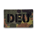 DEU Lasercut Patch in Flecktarn, 8x5 cm, Landeskennung mit Klett-Rückseite - Predator Customs