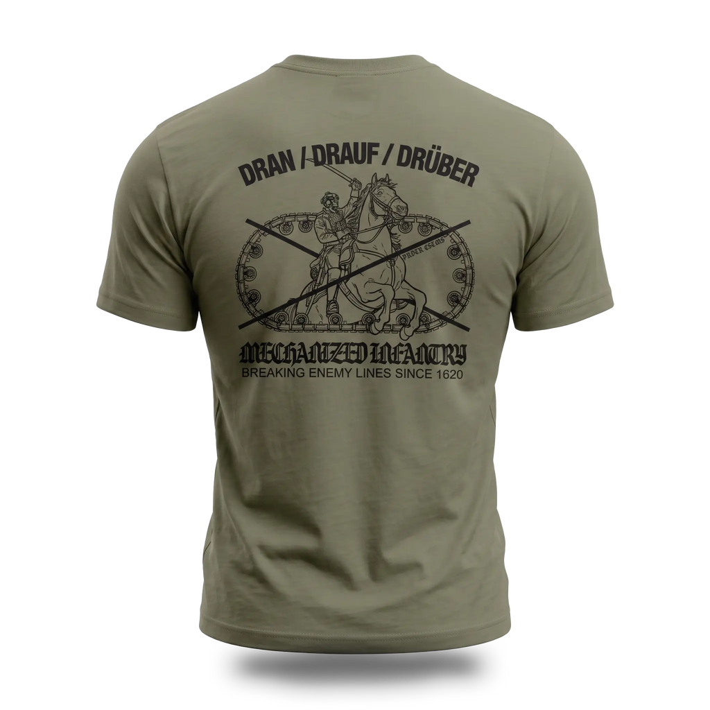 Panzergrenadier Shirt Predator Customs – Dran Drauf Drüber Motiv, Frontansicht