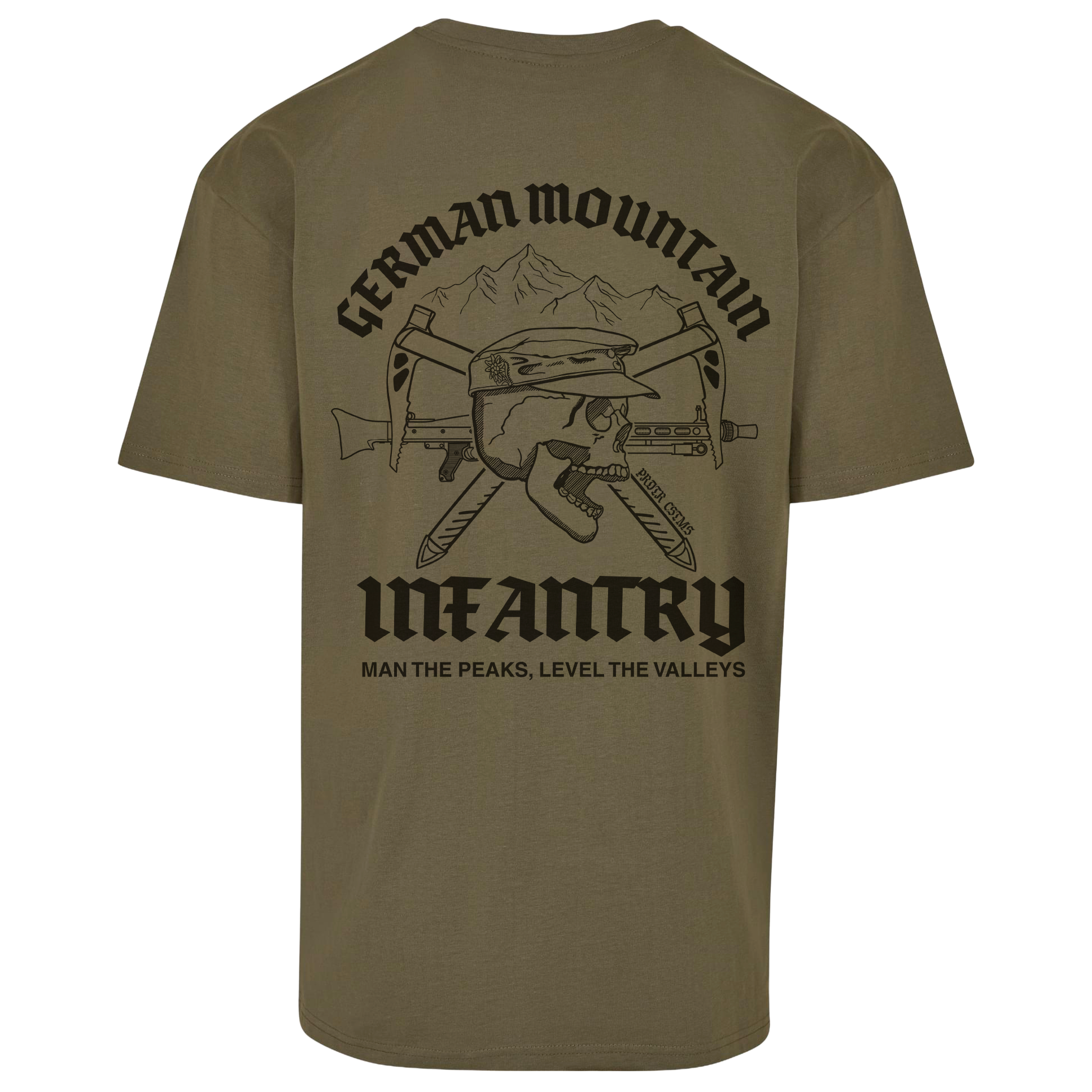 Gebirgsjäger Premium Oversize Shirt Predator Customs – Frontansicht