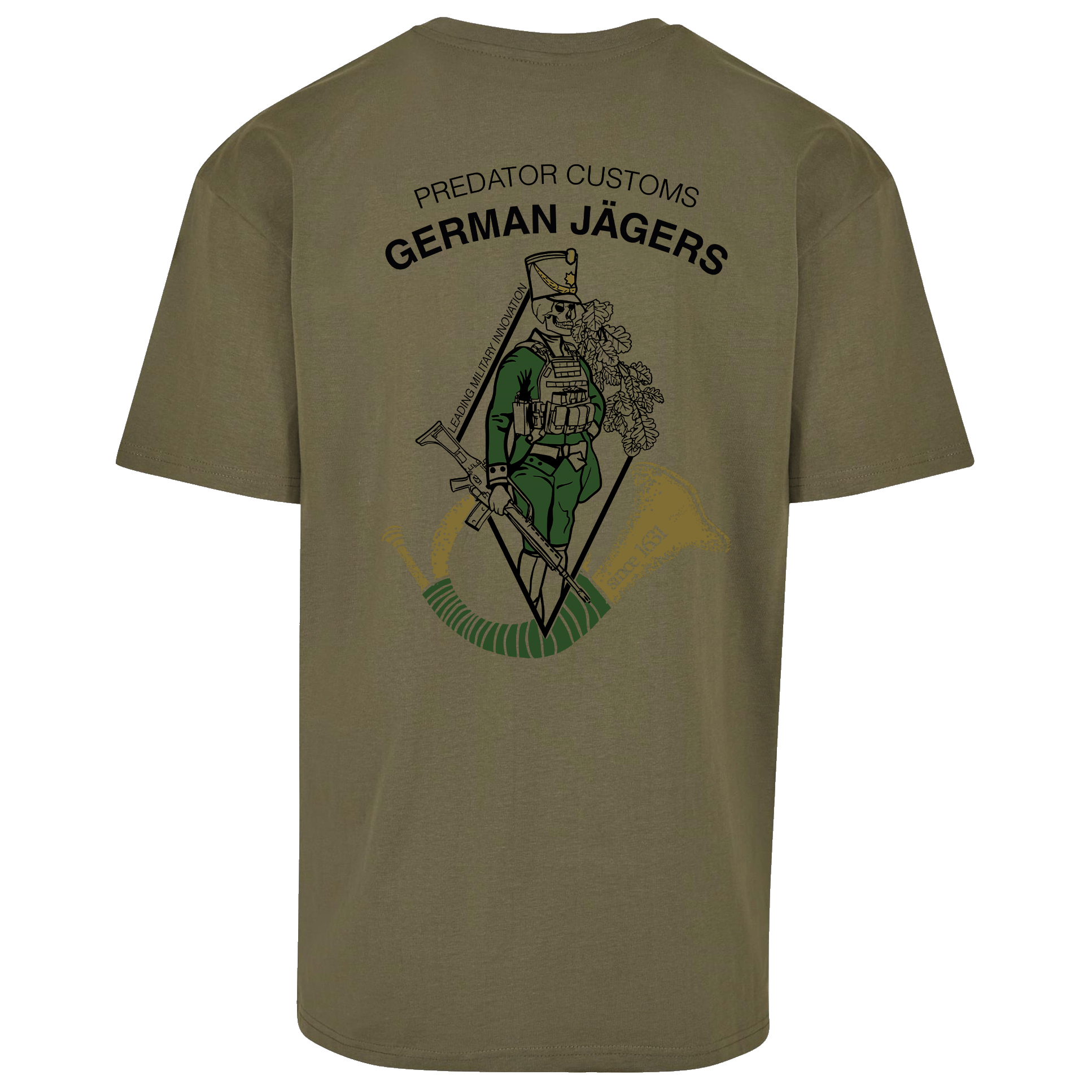 German Jägers Oversize Shirt Predator Customs – Jägertruppe-Motiv, Frontansicht