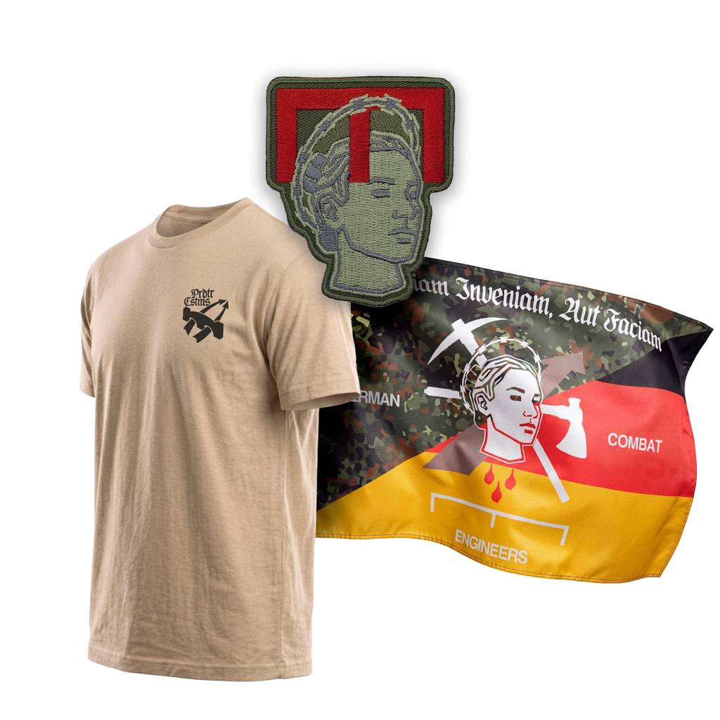 Pionier Bundle mit Shirt, Flagge und Stick Patch