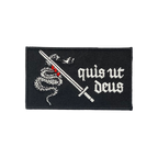 Quis ut Deus St.-Michael-Patch für Fallschirmjäger, bestickter Klett-Patch