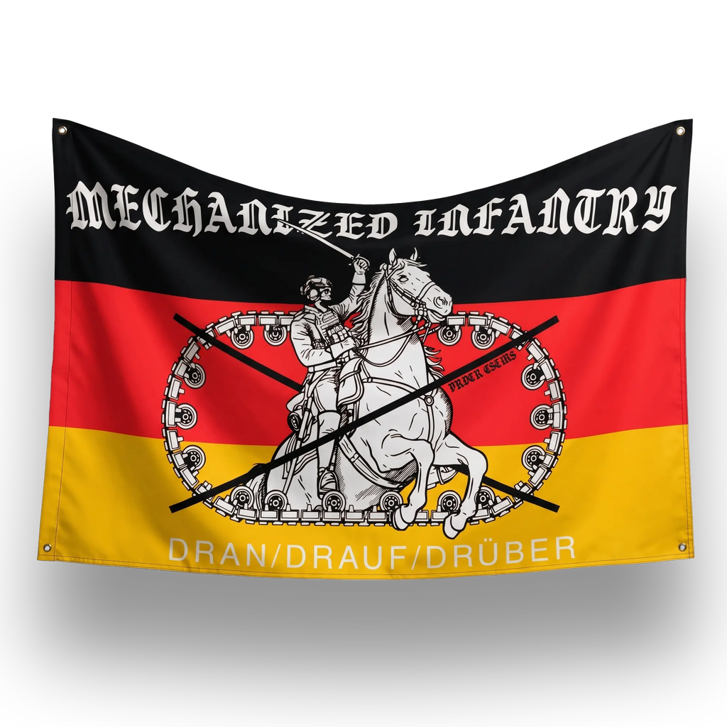 Panzergrenadier Flagge Dran Drauf Drüber 150x90 cm – Predator Customs