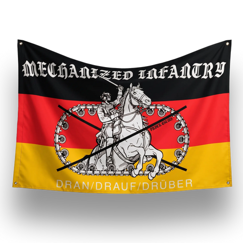 Panzergrenadier Flagge Dran Drauf Drüber 150x90 cm – Predator Customs