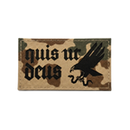 Quis ut Deus Premium Lasercut Patch Fallschirmjäger – Flecktarn mit Erzengel-Michael-Adler – Predator Customs