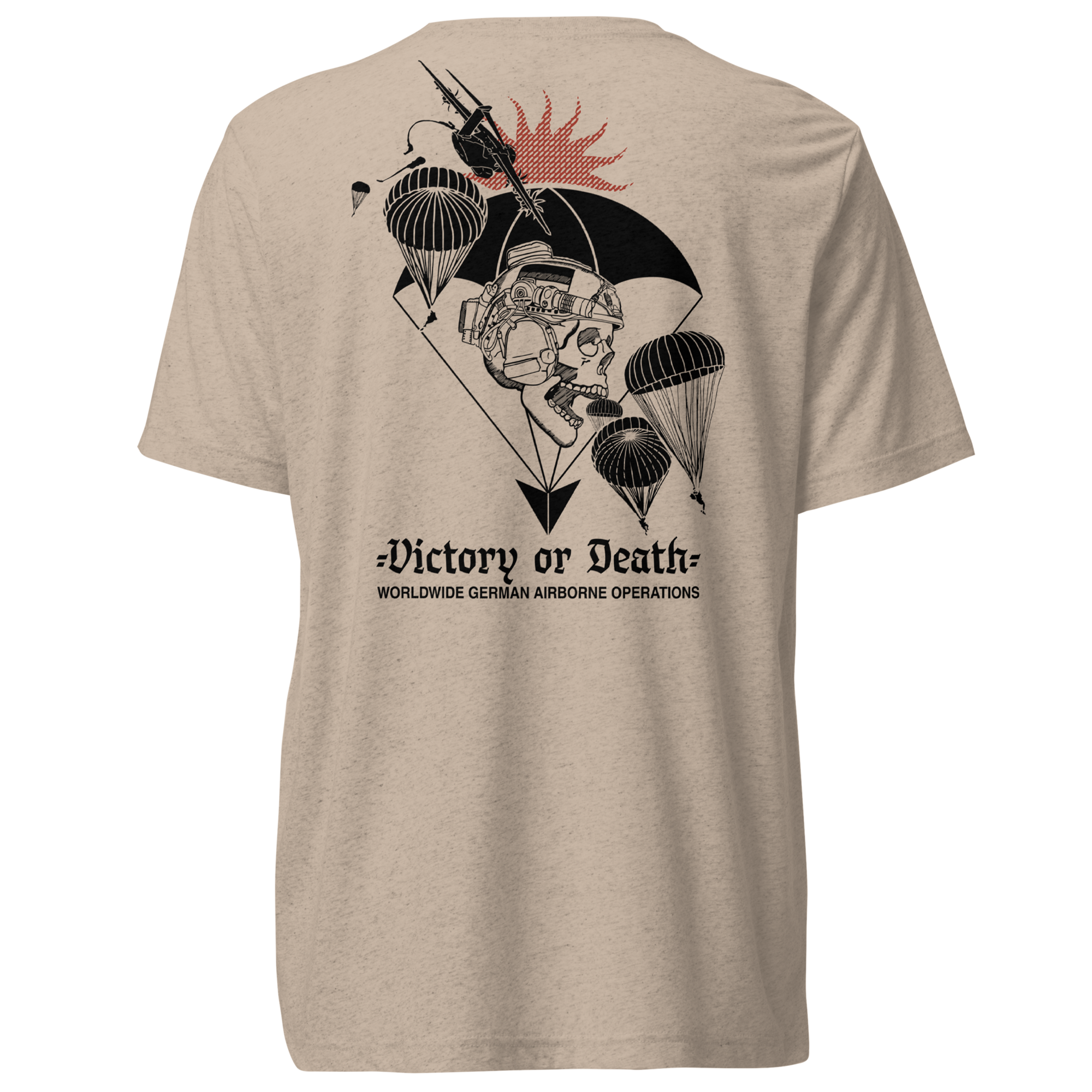 Fallschirmjäger Shirt mit Victory-or-Death-Motiv, Premium-Siebdruck von Predator Customs