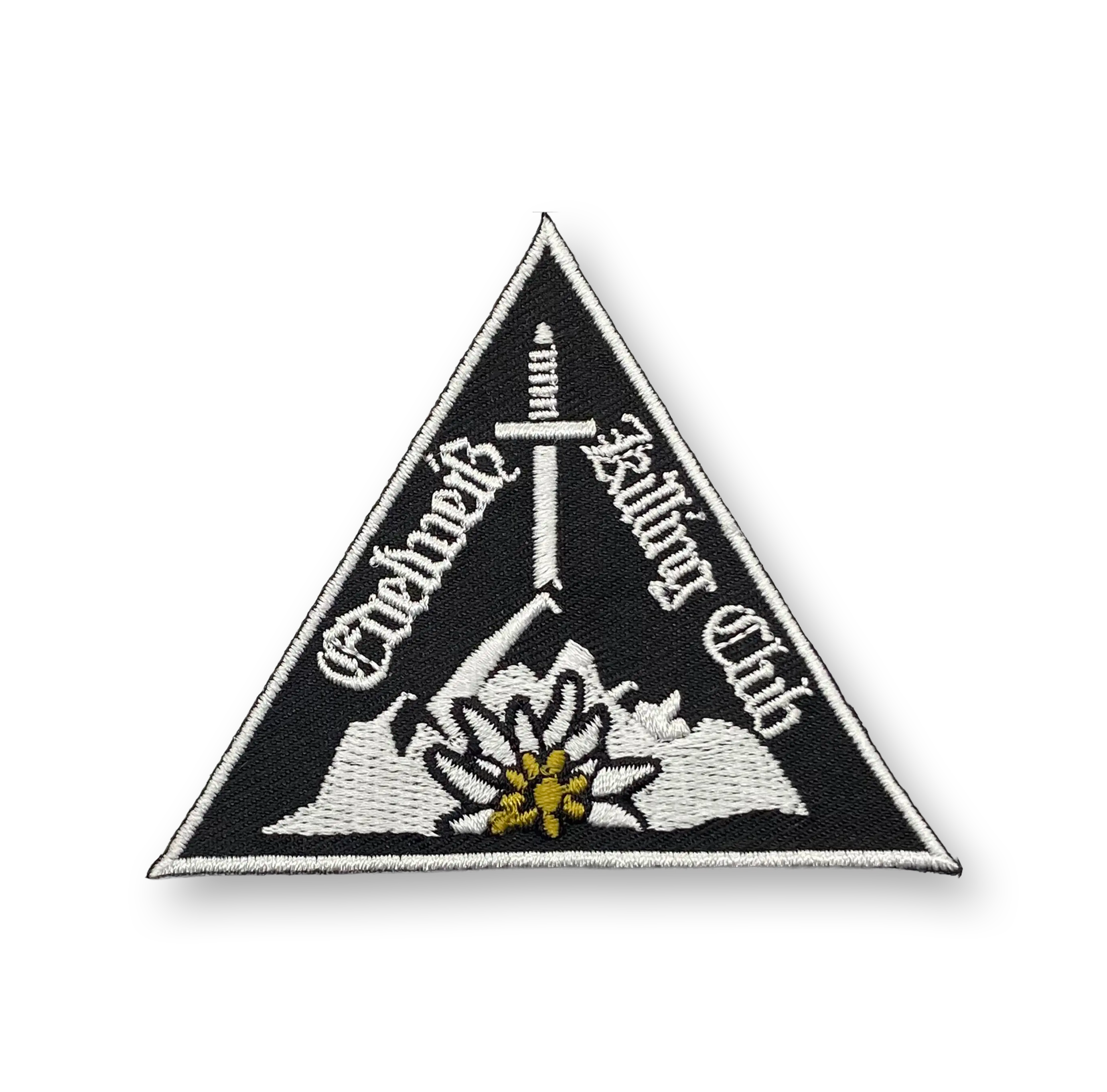 Gebirgsjäger Stick Patch – Edelweiss Killing Club, bestickter Aufnäher mit Klettrückseite, 85 × 65 mm