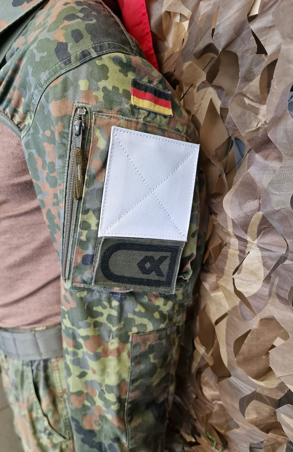 Schießbahn-Rollenpatch Leitungspersonal, gestickt, 10x10 cm