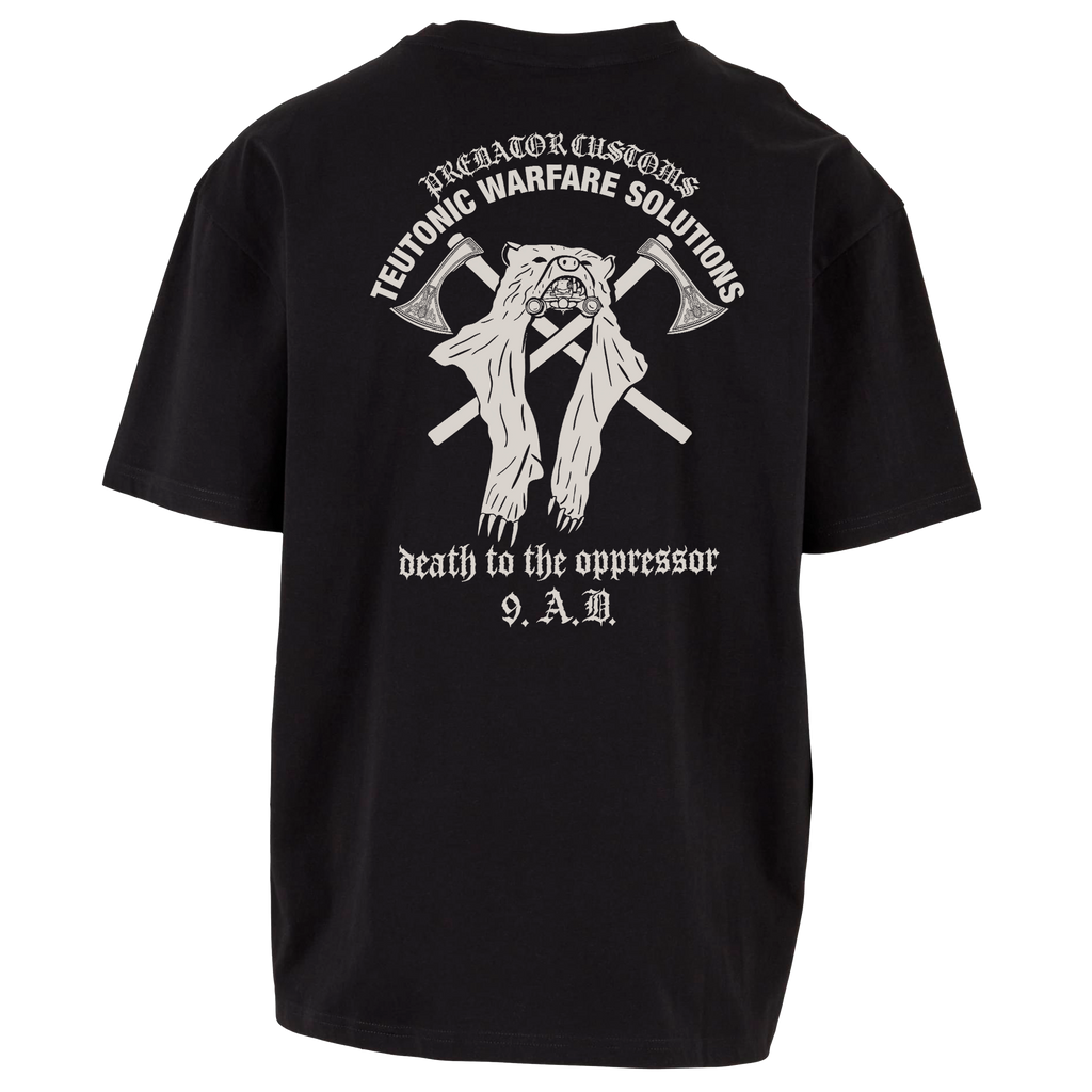 Teutonic Warfare Solutions Shirt Predator Customs – Varusschlacht-Design, Frontansicht
