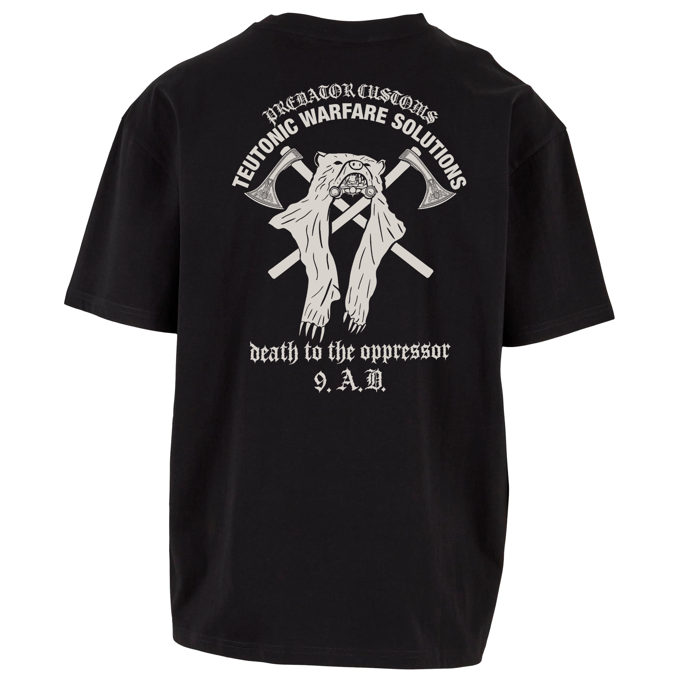 Teutonic Warfare Solutions Shirt Predator Customs – Varusschlacht-Design, Frontansicht