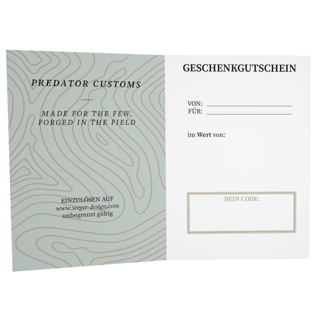 Predator Customs Geschenkgutschein – Digitaler Code